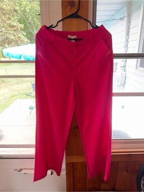 Sincerely Jules Vibrant Hot Pink Cropped Pull-On Pants